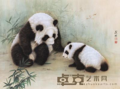 陈启明 熊猫 镜心 75×101.5cm