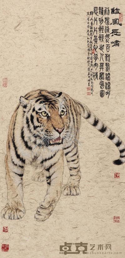孟祥顺 2010年作 临风长啸 镜心 137×68cm