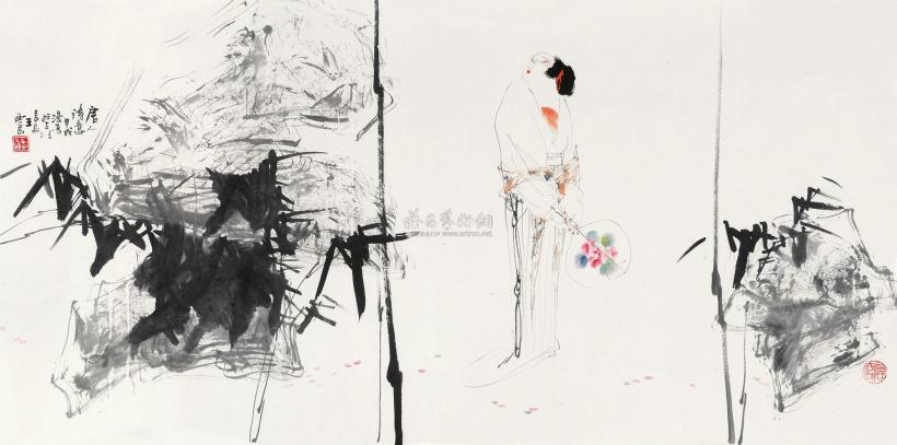 王西京 1994年作 唐人诗意 镜心