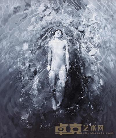 徐青巍 2009年作 幽谷听泉 160×132cm