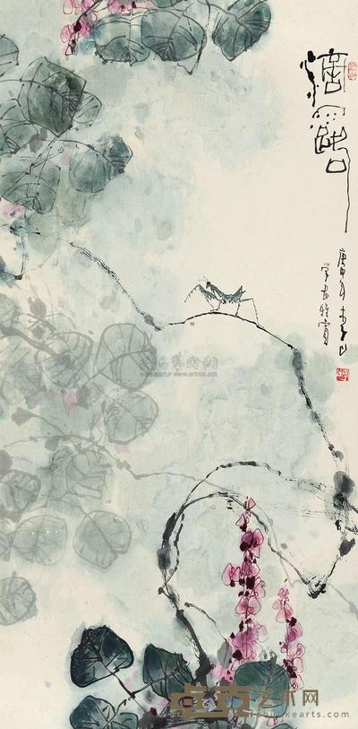 李山 滴露 镜心 67×33cm