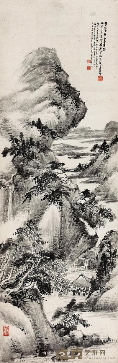 萧俊贤 溪山无尽图 镜心 101×33cm