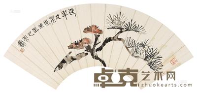 潘天寿 延年益寿 扇面 15×47cm