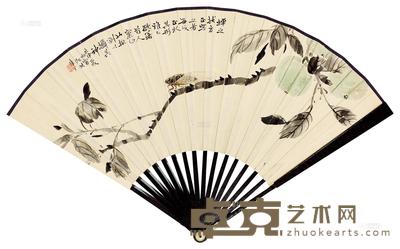 于非闇 鸣蝉图 扇面 19×47cm