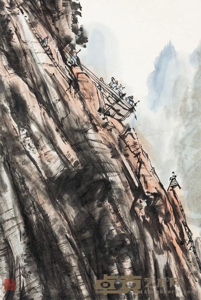 黄胄 开山图 镜心 31×21cm