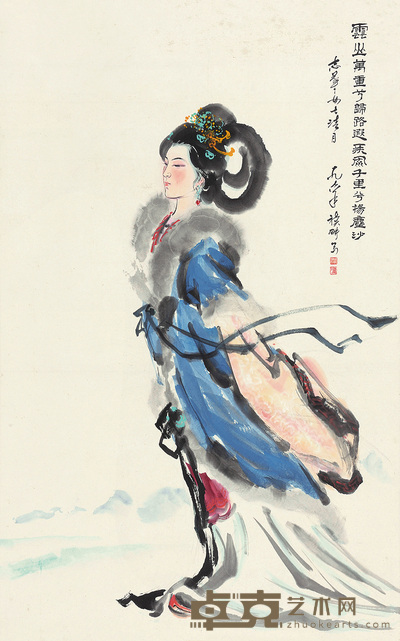 温读耕 望江图 立轴 97×60cm