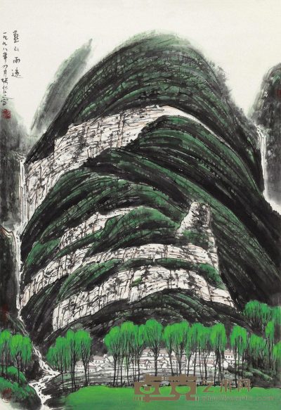 张仁芝 1998年作 燕山雨后 立轴 96×66cm