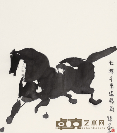 张力 千里追风图 立轴 49×43cm