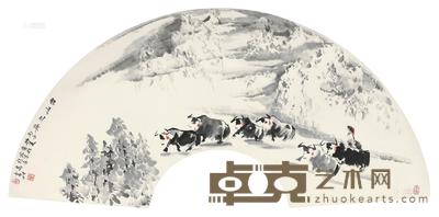 徐震时 雪山之舟 镜心 44×133cm