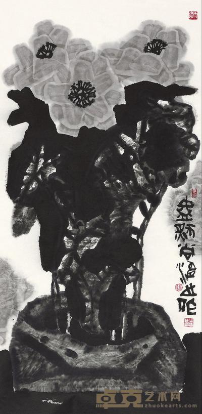 尚涛 盎然 镜心 137×69cm