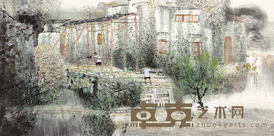 方向 1995年作 三月皖南 镜心 68×137cm