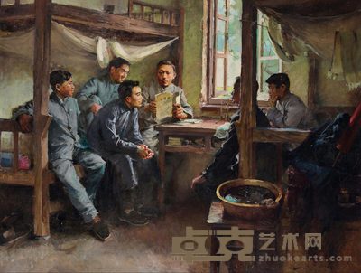 何孔德 1984年作 元帅与新青年——聂荣臻的青年时代 90×120cm