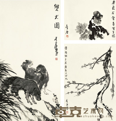 李庚 花鸟 (二帧) 镜心 尺寸不一