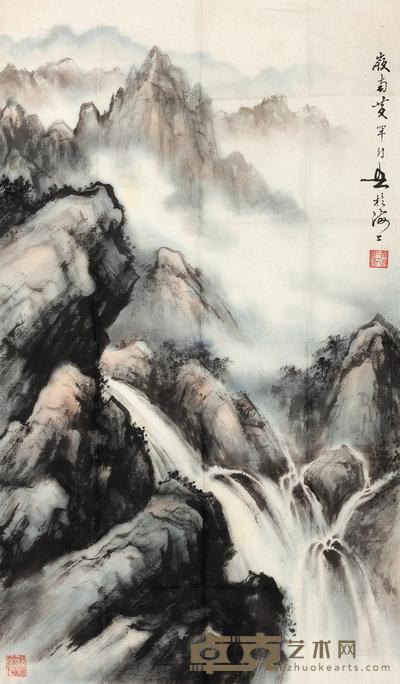 黄幻吾 云山飞瀑 镜心 99×58cm