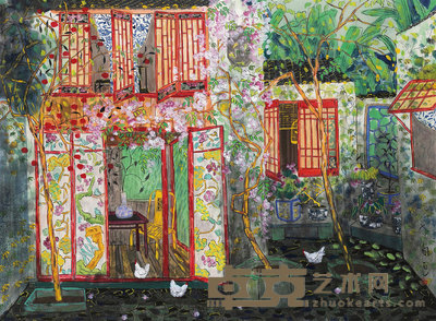 方向 仲夏庭院 镜心 84×112cm