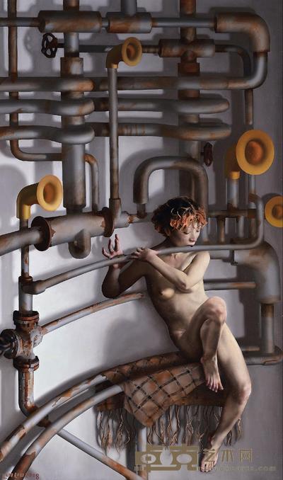 刘溢 2008年作 歌 150×90cm
