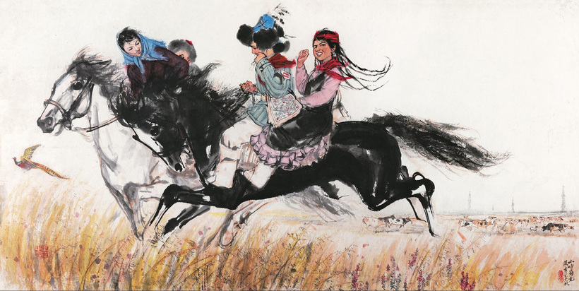 黄胄 1957年作 小哈萨克 镜心