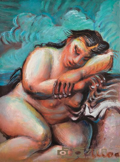 罗中立 2005年作 巴山女 54×39cm