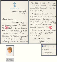 “英国最美王妃”戴安娜（Diana）亲笔信