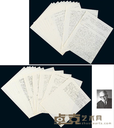 “光谱学奠基人”格哈德·赫茨伯格（Gerhard Herzberg）亲笔手稿24页 --