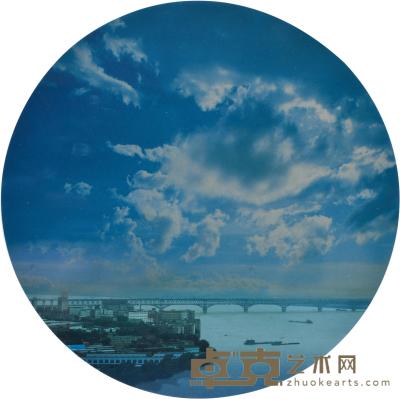 洪磊 2003年作 南京长江大桥 直径27.5cm