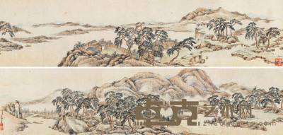 永瑢 山居图卷 手卷 15×128cm
