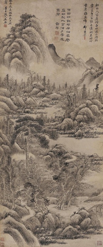 吴历 夏山图 立轴