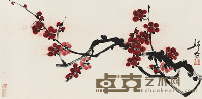 娄师白 傲雪 镜心 34×68cm