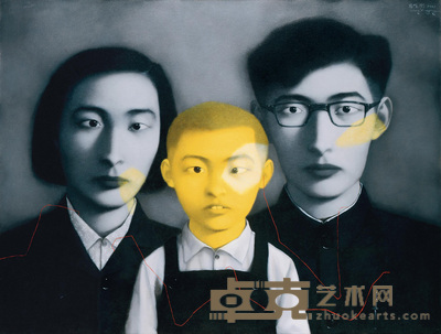 张晓刚 1995年作 血缘——大家庭·全家福 99.5×130cm