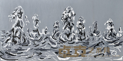 刘韡 2005年作  浪 200×420cm