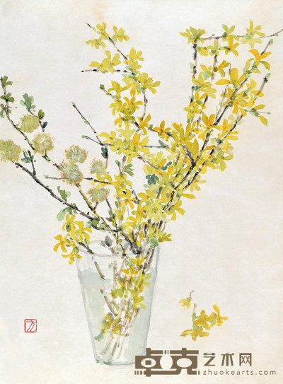 方君璧  迎春花 51×37.5cm