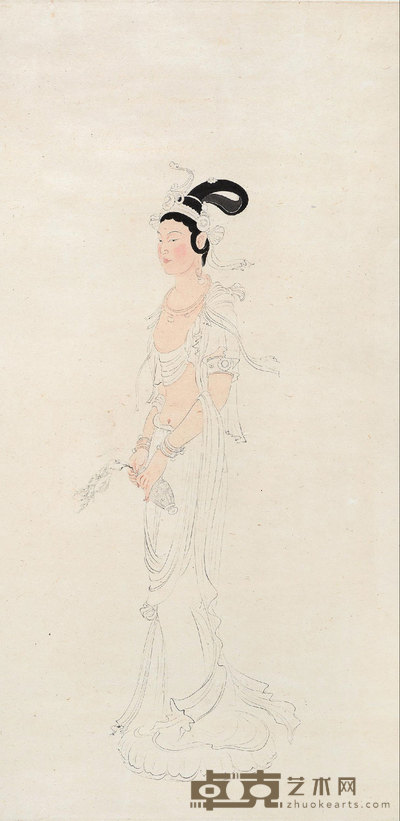 孙宗慰  1940年代作 执瓶女仙 103×70cm