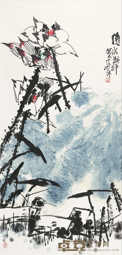 崔如琢 2013年作 秋水凝神 立轴 1375×685cm