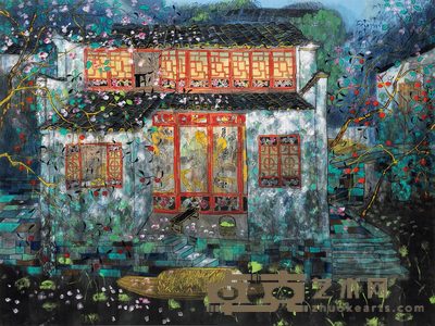 方向 2000年作 静夜 镜心 84×110cm