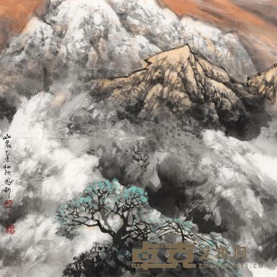 师恩钊 2015年作 山晨 镜心 68×68cm