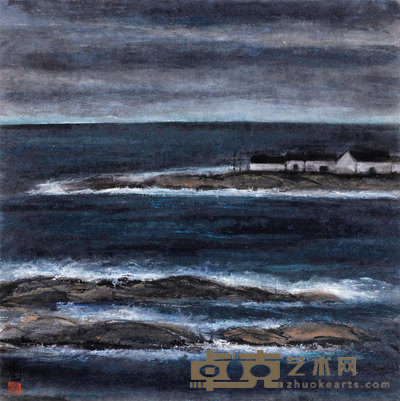 林风眠 海涛 镜心 68×68cm