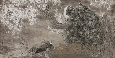 李蒸蒸 2015年作 夜来霜月透芳菲 镜心 68×136cm