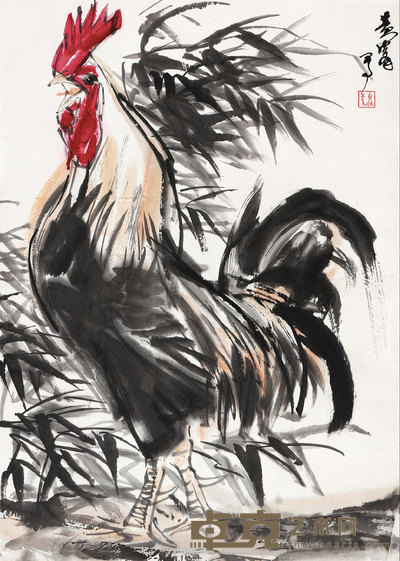 黄胄 大吉图 立轴 70×50cm