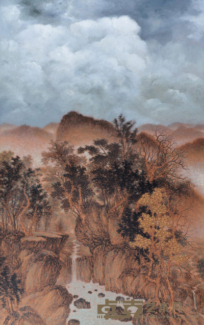 河上·高惠君 2006年作 秋山云起图 160×100cm