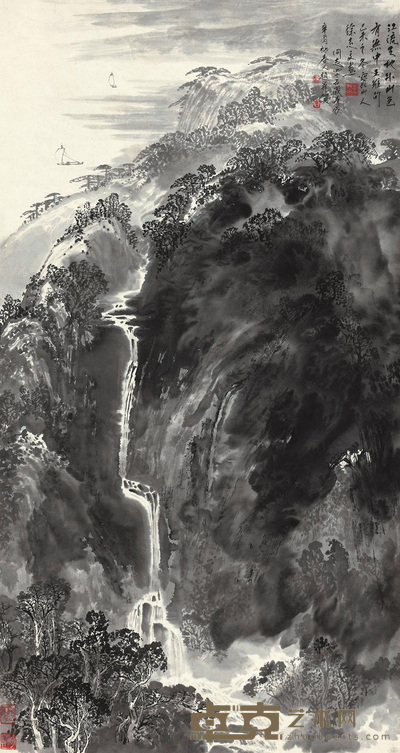徐志文 王维诗意图 立轴 104×55cm