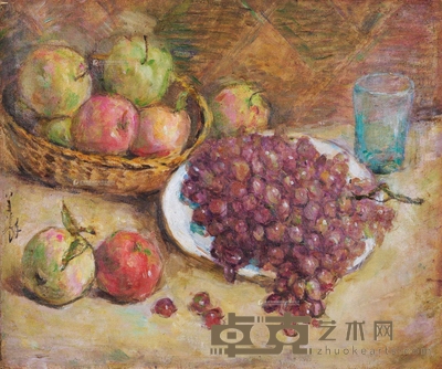 胡善馀 1970年代作 水果静物 44×36.5cm