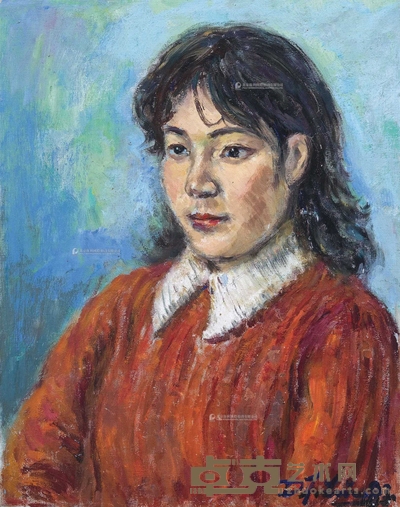 林达川 1983年作 女子肖像 46.5×36.5cm