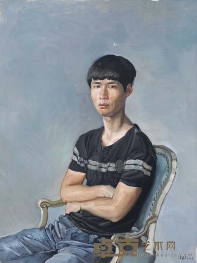 陈丹青 2016年作 人物肖像 101×76cm