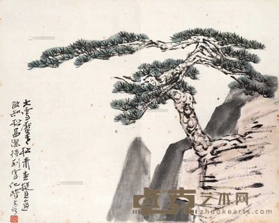 何海霞 大雪压青松 镜心 27×33.5cm