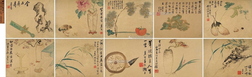 陈鸿寿 1812年作 杂画册 册页