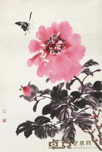 宗其香 花蝶图 镜心 67×45cm