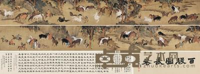 佚名 百骏图 手卷 29×471cm
