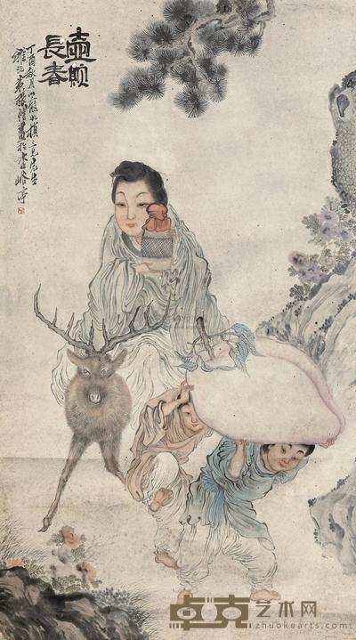 张恺 人物 立轴 106×58cm