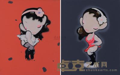 韩娅娟 2006年作 向梦露致敬NO.1（粉色）/NO.4（灰色） 30×24cm×2