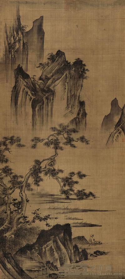 佚名 仿宋人山水 立轴 150×67cm